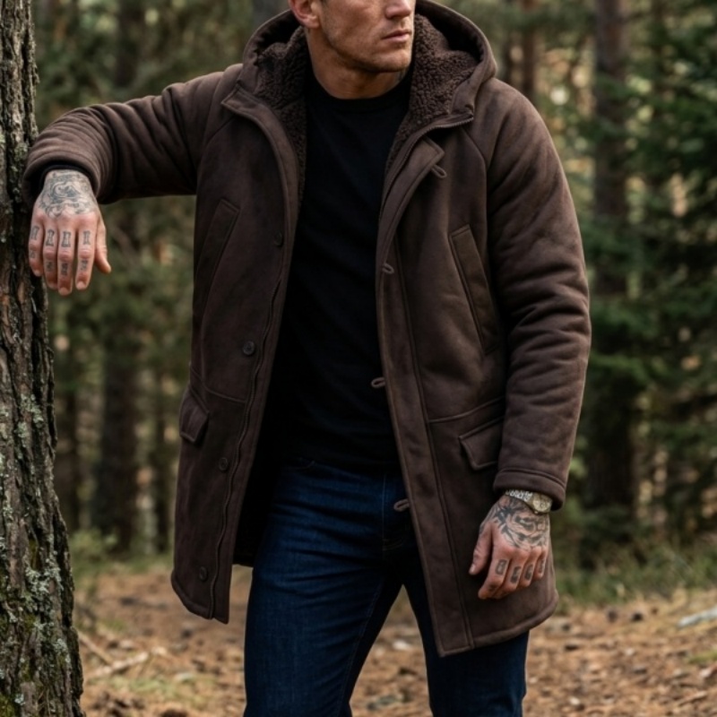 New Men's Faux Fur Lined Hoode - огляд і ціна Hunting Outdoor Jacket