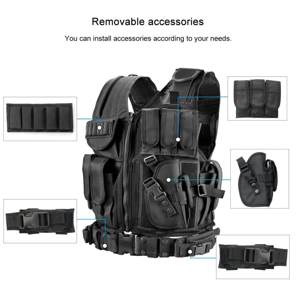 Adjustable Molle Tactical Vest - огляд і ціна Hunting Outdoor Jacket