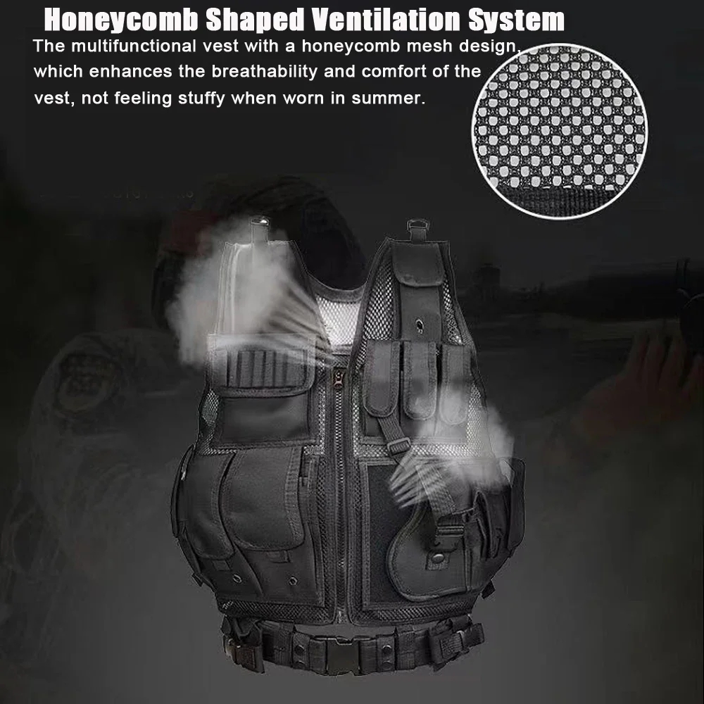 Adjustable Molle Tactical Vest - огляд і ціна Hunting Outdoor Jacket