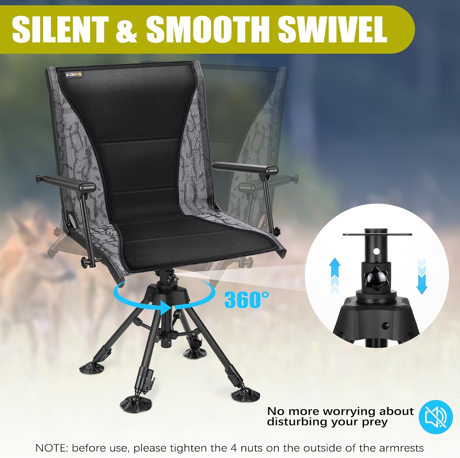 Swivel Hunting Chair Silent 36 - огляд і ціна Outdoor Hunting Blinds