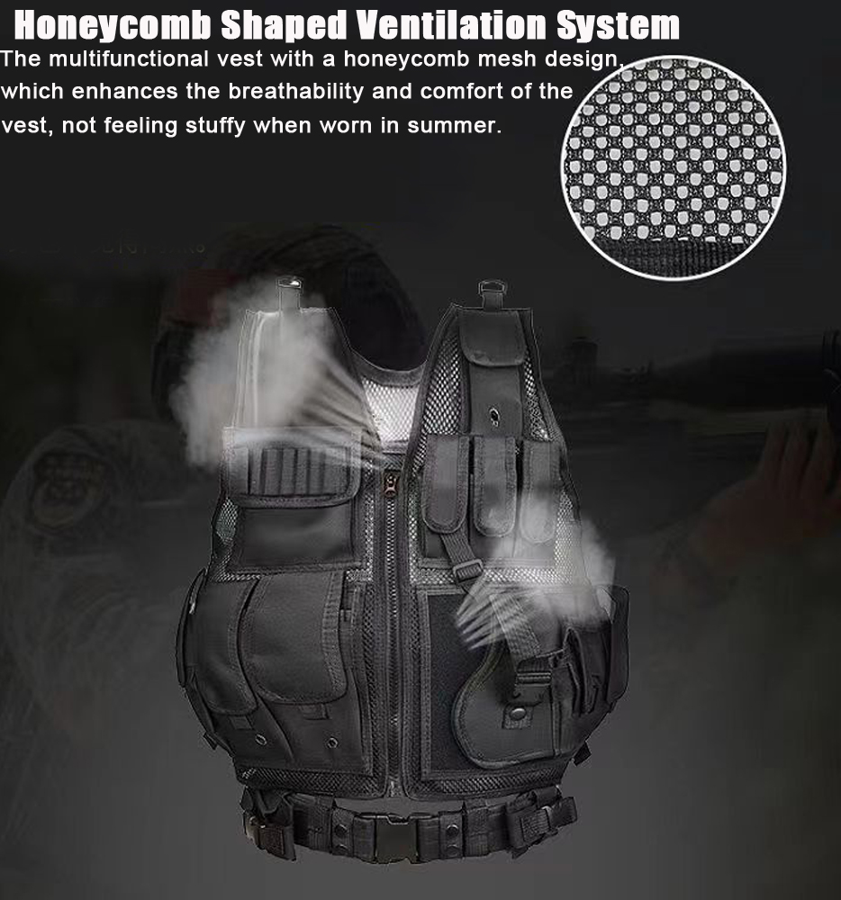 Adjustable Molle Tactical Vest - огляд і ціна Hunting Outdoor Jacket