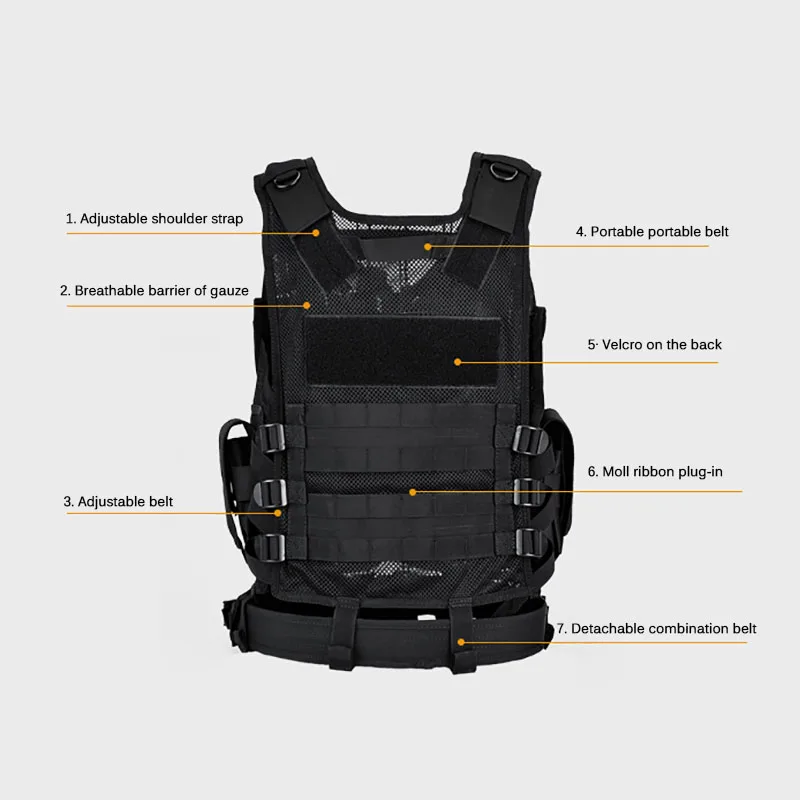 Adjustable Molle Tactical Vest - огляд і ціна Hunting Outdoor Jacket