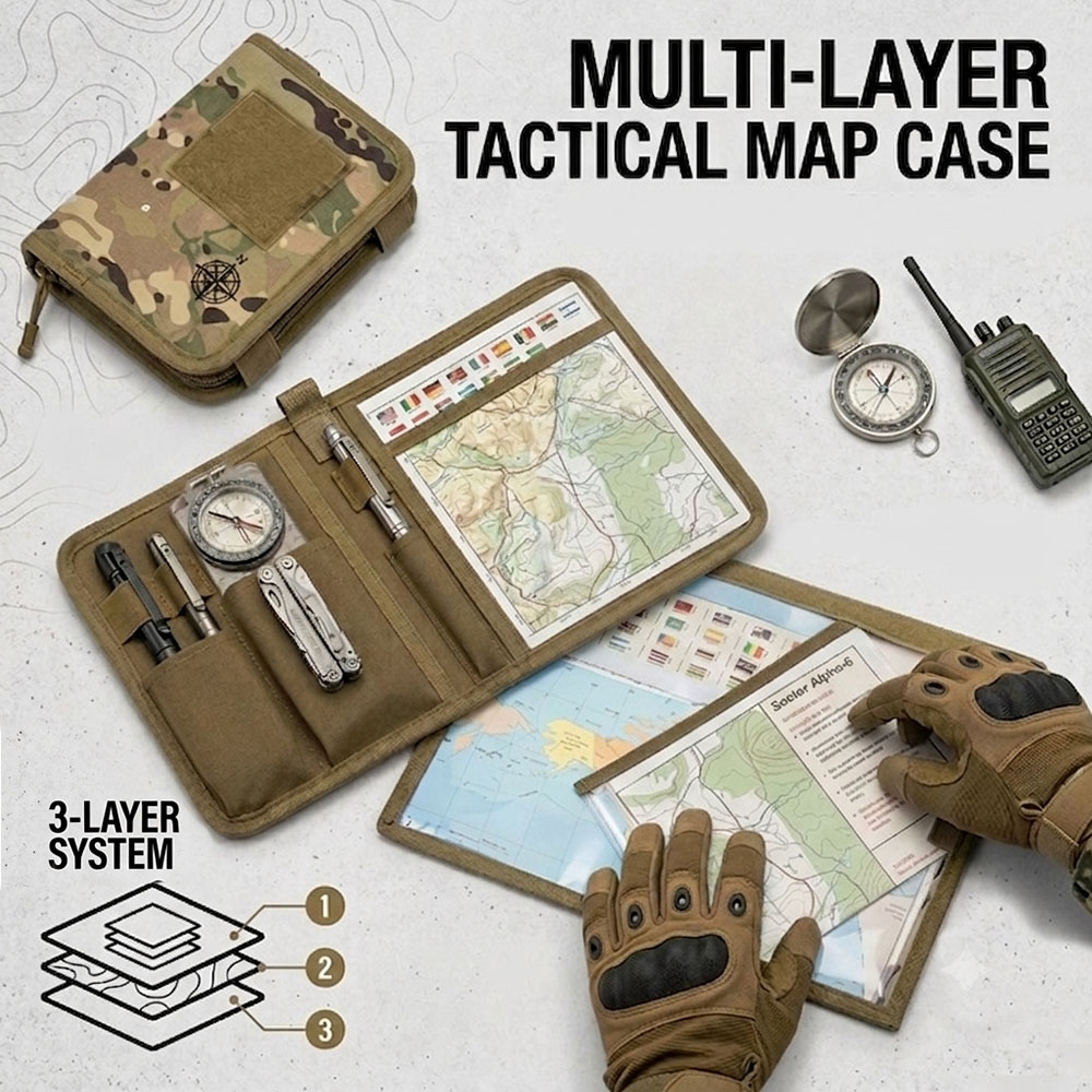 Tactical Foldable Map Case Wat - огляд і ціна Outdoor Hunting Maps