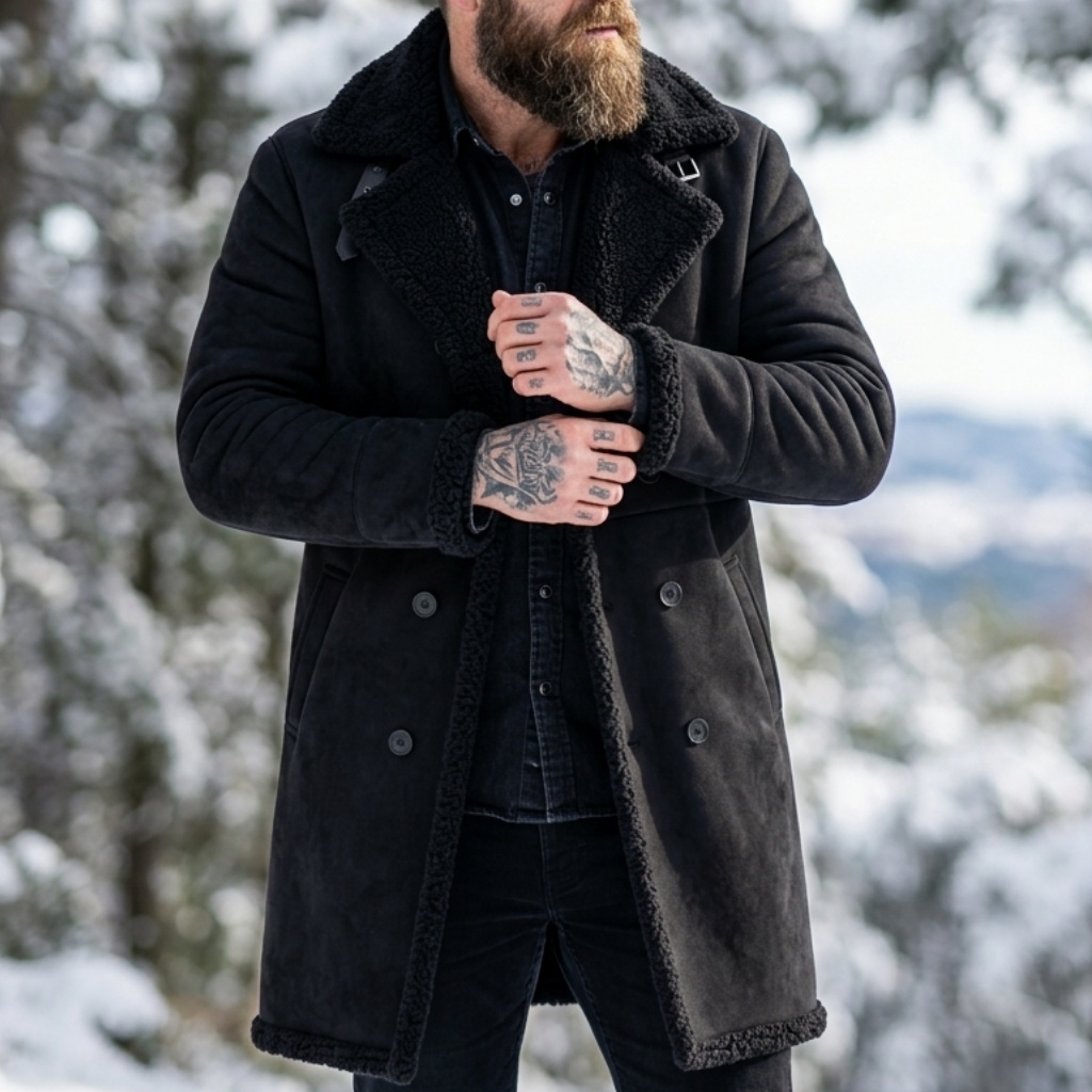 Men's Faux Suede Fur Lined Win - огляд і ціна Hunting Outdoor Jacket