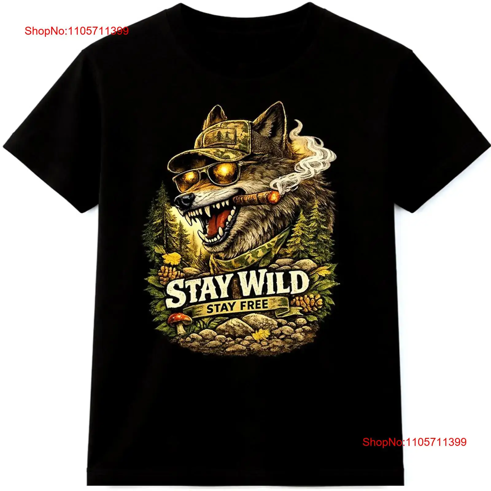 Wolf T Shirt Stay Wild Free Ou - огляд і ціна Wildman Hunting & Outdoor Nelspruit